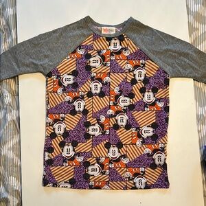 Mickey Mouse Raglan Shirt with Gray Sleeves